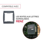 Support grillage rigide & palissade gris anthr. Mat sablé ral 7016ms