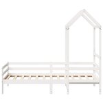 vidaXL Lit de jour avec toit blanc 90x200 cm bois de pin massif