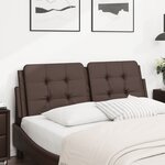 vidaXL Coussin de tête de lit marron 140 cm similicuir