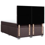 vidaXL Sommier à lattes de lit avec matelas Marron foncé 140x190 cm