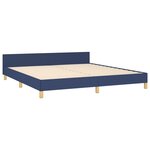 vidaXL Cadre de lit avec tête de lit Bleu 160x200 cm Tissu