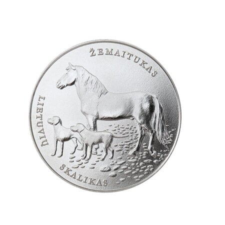 Pièce de monnaie 1 50 euro lituanie 2017 – chien de chasse lituanien et cheval žemaitukas