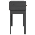 vidaXL Table console Gris 76 5x40x75 cm Bois massif de pin