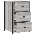 vidaXL Tables de chevet 2 Pièces sonoma gris 40x36x60cm bois d'ingénierie