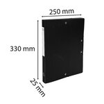 Boite De Classement Exabox Dos 25mm Polypropylène 7/10e Opak - A4 - Noir - X 8 - Exacompta