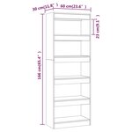 vidaXL Bibliothèque/Séparateur de pièce Sonoma gris Bois d'ingénierie