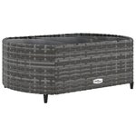 vidaXL Salon de jardin 5 Pièces avec coussins gris résine tressée