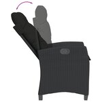 vidaXL Ensemble à manger de jardin coussins 7Pièces Noir Résine tressée