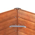 vidaXL Lit surélevé de jardin rouillé 129x129x45 cm acier corten