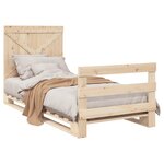 vidaXL Cadre de lit sans matelas avec tête de lit 90x200 cm