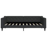 vidaXL Lit de jour avec matelas noir 90x190 cm tissu