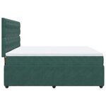 vidaXL Sommier à lattes de lit et matelas Vert foncé 180x200cm Velours