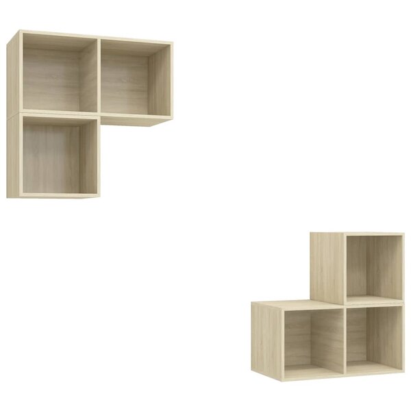 vidaXL Ensemble de meubles TV 4 Pièces Chêne sonoma Bois d'ingénierie