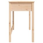 Bureau table poste de travail meuble d'ordinateur informatique étude avec tiroirs 100 x 50 x 78 cm bois massif de pin brun 02_0023459