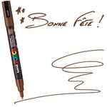 Marqueur Posca Marron PC3M Pointe conique fine