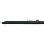 Stylo bille grip 2011 corps triangulaire pointe large noir mat faber-castell