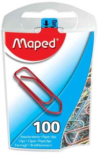 Trombones, en métal, 25 mm, contenu: 100 pièces MAPED