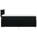 vidaXL Sommier à lattes de lit et matelas Noir 80x200 cm Tissu