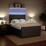 vidaXL Sommier à lattes de lit et matelas Gris foncé 160x200cm Velours