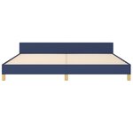 vidaXL Cadre de lit avec tête de lit Bleu 200 x 200 cm Tissu