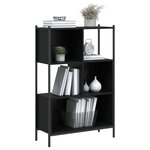 vidaXL Bibliothèque noir 72x28x109 cm bois d'ingénierie