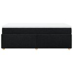 vidaXL Sommier à lattes de lit avec matelas Noir 100x200 cm Tissu