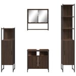 vidaXL Ensemble de meubles de salle de bain 4 Pièces Chêne marron