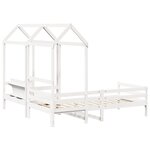 vidaXL Ensemble de lit de jour et de banc et toit 90x200 cm pin massif