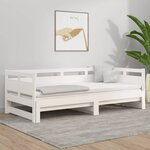 vidaXL Lit coulissant Blanc Bois de pin solide 2x(90x190) cm