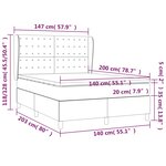 vidaXL Sommier à lattes de lit avec matelas Cappuccino 140x200 cm