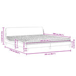 vidaXL Lit avec matelas gris clair 200x200 cm velours