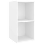 vidaXL Meubles TV muraux 4 Pièces Blanc Bois d'ingénierie