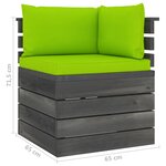 vidaXL Salon palette de jardin 7 Pièces avec coussins Bois de pin massif