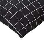 vidaXL Coussins de palette lot de 2 motif à carreaux noir tissu Oxford