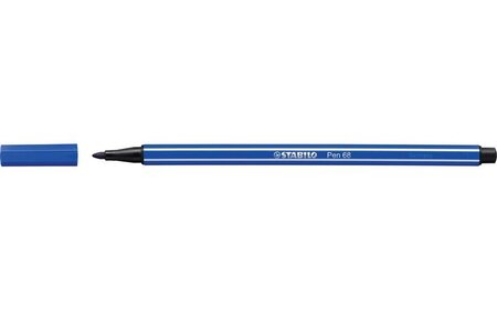 Feutre de Dessin PEN 68 Pointe Moyenne 1 mm Bleu outremer STABILO