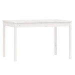 vidaXL Ensemble à manger de jardin 5 Pièces blanc bois massif de pin