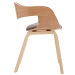 vidaXL Chaises à manger lot de 4 bois courbé et tissu taupe