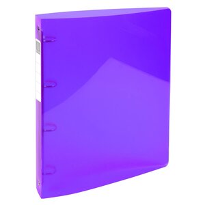 Classeur 4 Anneaux 30mm Iderama Pp Polypropylène 7/10e - A4 Maxi - Violet - X 10 - Exacompta