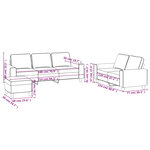 vidaXL Ensemble de canapés 3 Pièces gris foncé tissu