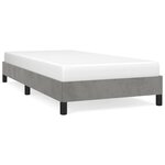 vidaXL Cadre de lit Gris clair 90x190 cm Velours
