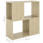vidaXL Bibliothèque Chêne sonoma 60x24x63 cm Aggloméré