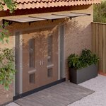 vidaXL Auvent de porte Noir 297 5x90 cm Polycarbonate