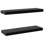 vidaXL Étagères murales flottantes 2 Pièces Noir 60x20x3 8 cm