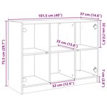 vidaXL Buffet blanc 101 5x37x75 5 cm bois d'ingénierie