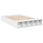 vidaXL Cadre de lit blanc 150x200 cm bois d'ingénierie
