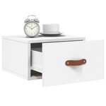 vidaXL Tables de chevet murales 2 Pièces blanc 35x35x20 cm