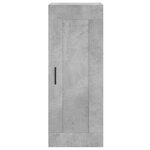 vidaXL Buffet haut Gris béton 34 5x34x180 cm Bois d'ingénierie