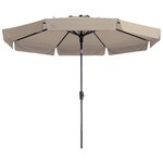 Madison Parasol de jardin Flores Luxe 300 cm rond écru