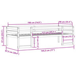 vidaXL Cadre de lit pour enfants 90x190 cm bois de pin massif