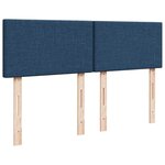 vidaXL Sommier à lattes de lit avec matelas Bleu 160x200 cm Tissu